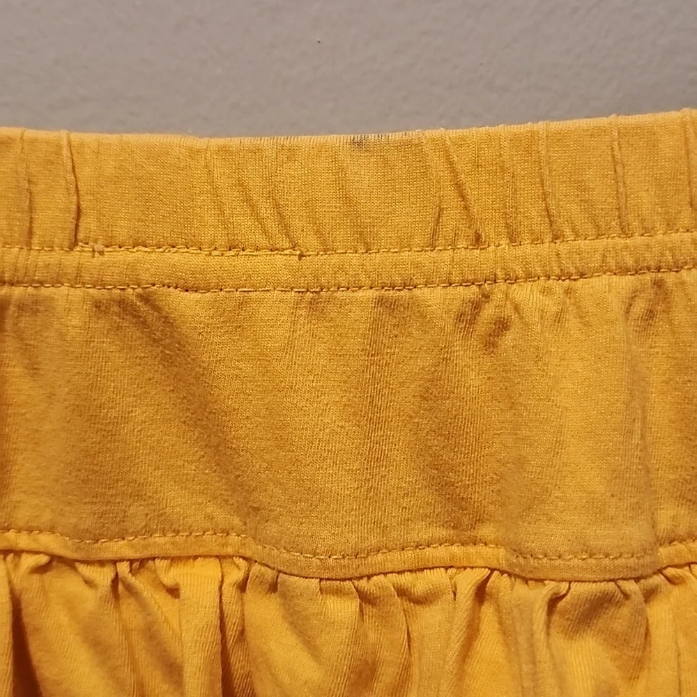 Hanna Andersson Yellow Three Tier Ruffle Skirt With Shorts Skort 140 - Picture 6 of 11